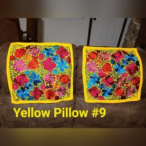 beautiful Embroidered Mexican sofa decor pillow covers 1 1/2 ft x 1 1/2 ft set..